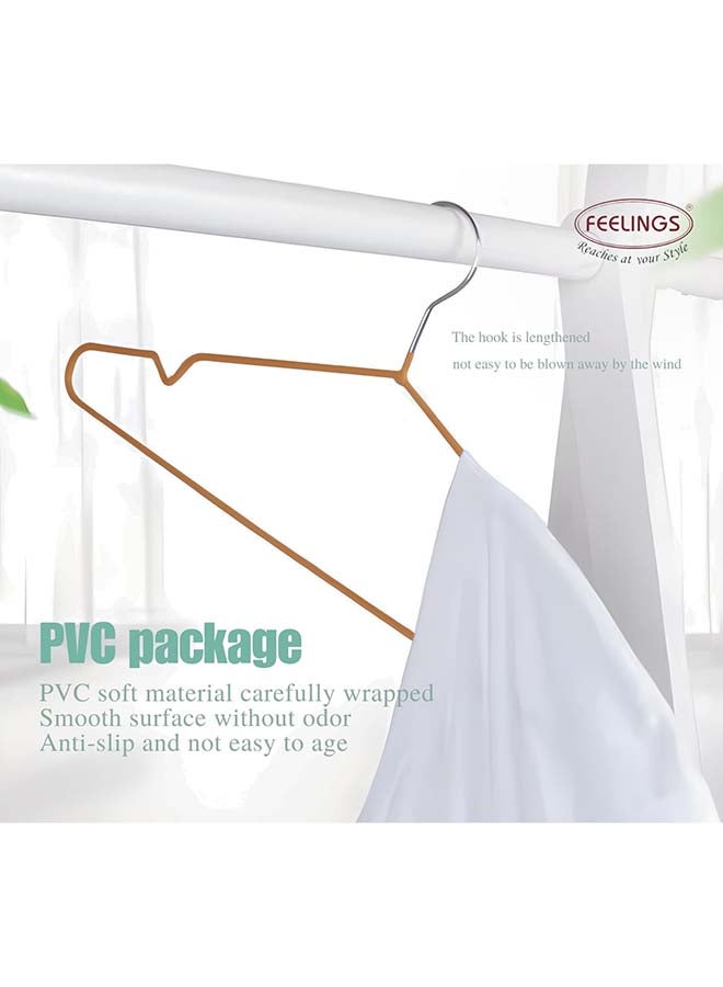 Feelings Metal Hanger Pvc Coated Gold 12Pcs Set 40Cm - Image 5