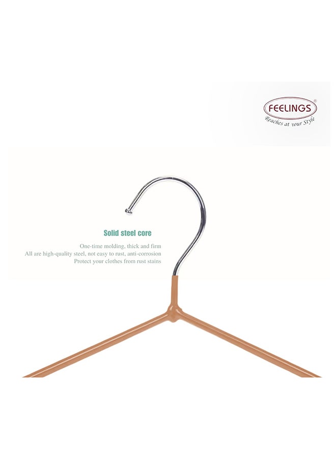 Feelings Metal Hanger Pvc Coated Gold 12Pcs Set 40Cm - Image 4