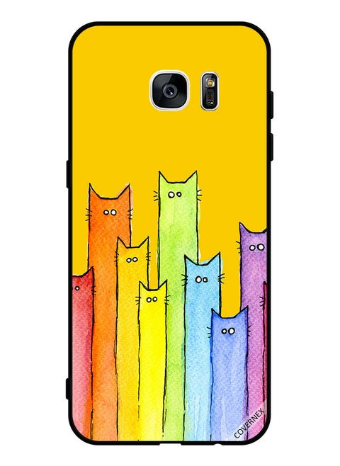 Protective Case Cover For Samsung Galaxy S7 edge Cat Puppet Art