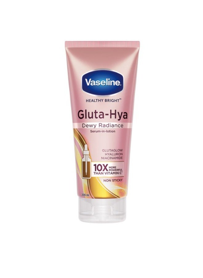 Vaseline Gluta-Hya Dewy Moisture Serum-in-Lotion 200ml | Hydrating Body Lotion With Niacinamide - Image 1
