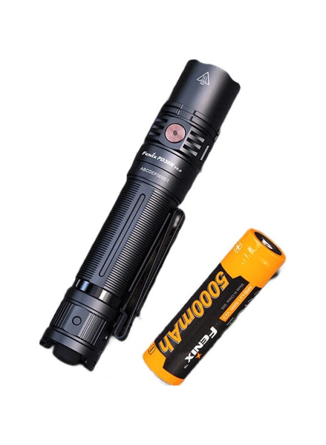 Fenix Pd36R V2.0 High-Intensity Flashlight, Black, Long-Range Outdoor Illumination, Tactical Flashlight - Image 1