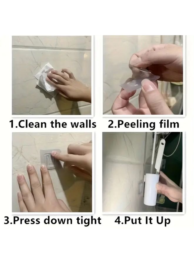 Gray Long Handle Toilet Brush Set With Wall Mount Bracket Hygienic Space Saving Bathroom Cleaning Tool - Image 4