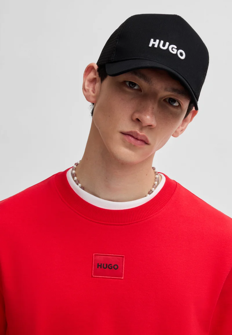 HUGO Cotton-twill cap with mesh panels