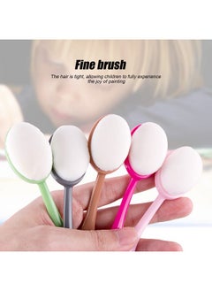 Yoseng 5 Pcs Craft Ink Blending Brush,Crafting Ink Background Blender And Stencil Brush,With Color Coded Handle,Paper Crafter Artist Tool For Painting,Drawing,Card Making（Brush Head Width 0.86 Inches）  - Image 4