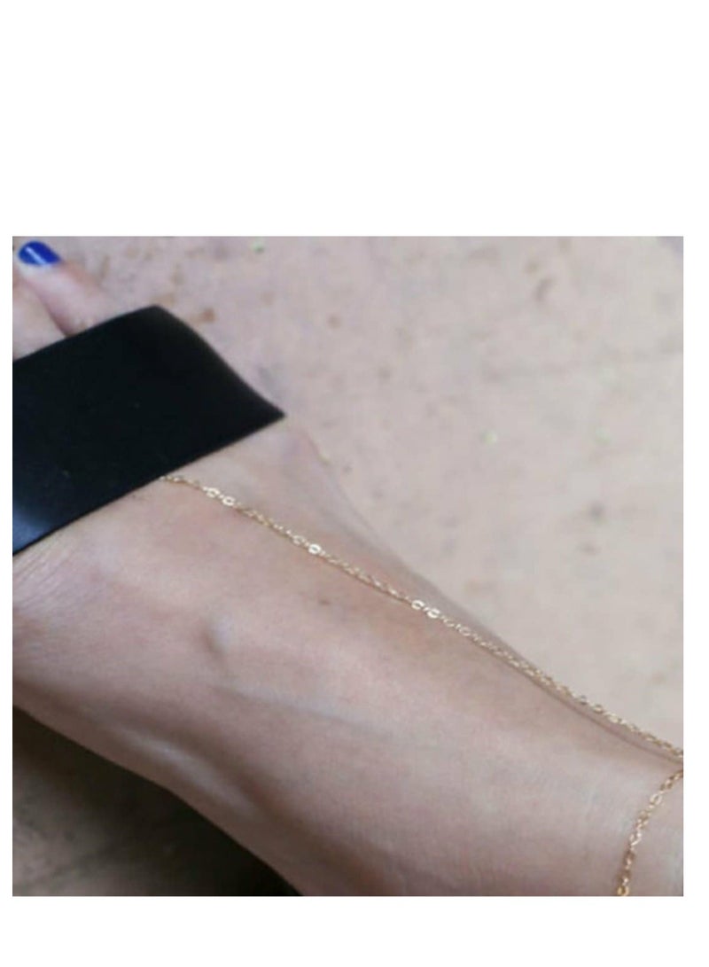 اكسوارات ار ايه خلخال سلاسل مطلى ذهبى  - Image 2
