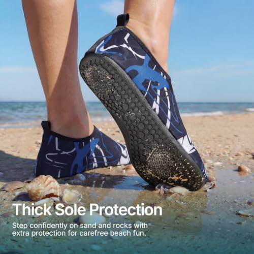 ATHMILE Water Shoes for Women Men QuickDry Aqua Socks Swim Beach Barefoot Yoga Exercise Wear Sport Accessories Pool Camping Must Haves Adult Youth Size 1314Women1213Men - Image 3