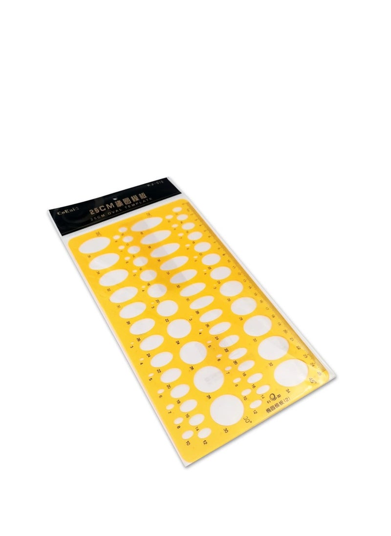 cokai Cokai Oval Stencil Template 25cm - No:KJ-012 