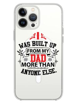 Magnetic Case for iPhone 13 Pro Max 6.7-inch Compatible with MagSafe Wireless Charging, Shockproof Phone Bumper Cover Dad more than anyone else black copy
