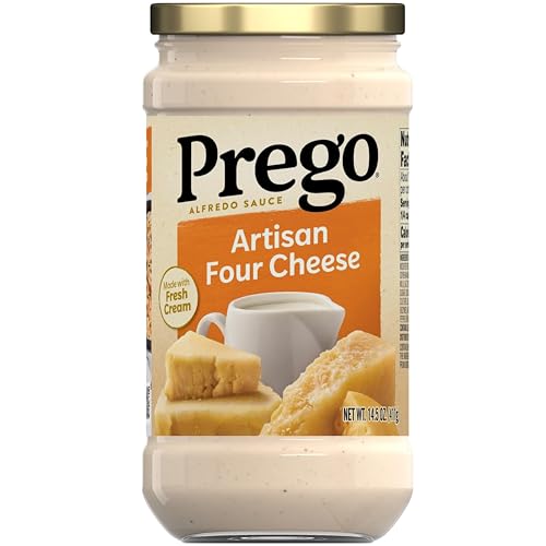 Prego Artisan Four Cheese Alfredo Pasta Sauce, 14.5 oz Jar - Image 1