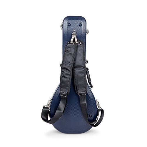 Crossrock ABS Molded Case for A-Style Mandolin | Blue Textured Exterior, Plush Interior, Locking Latch, Shoulder Straps – Lightweight Hardshell Protection (CRA862MABL) - Image 2