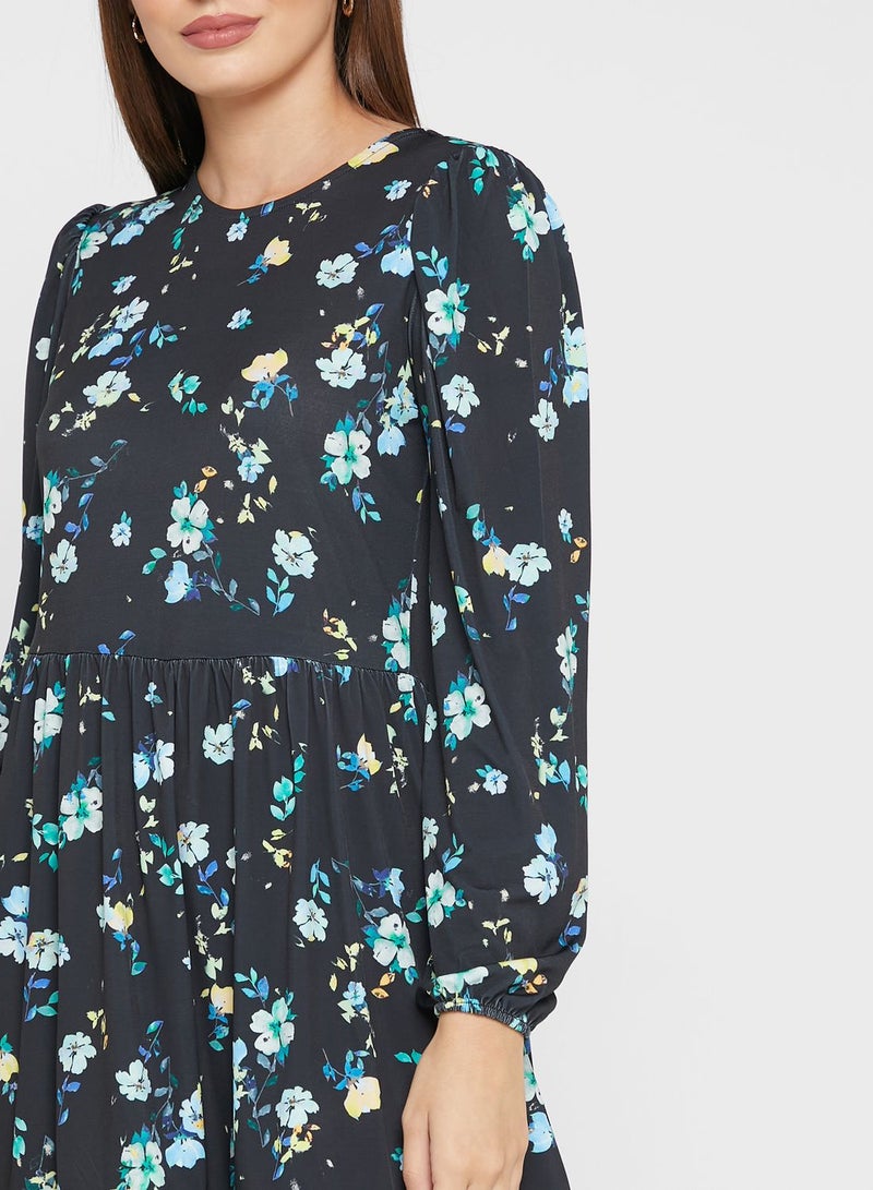 Oasis Floral Print Tiered Dress - Image 3