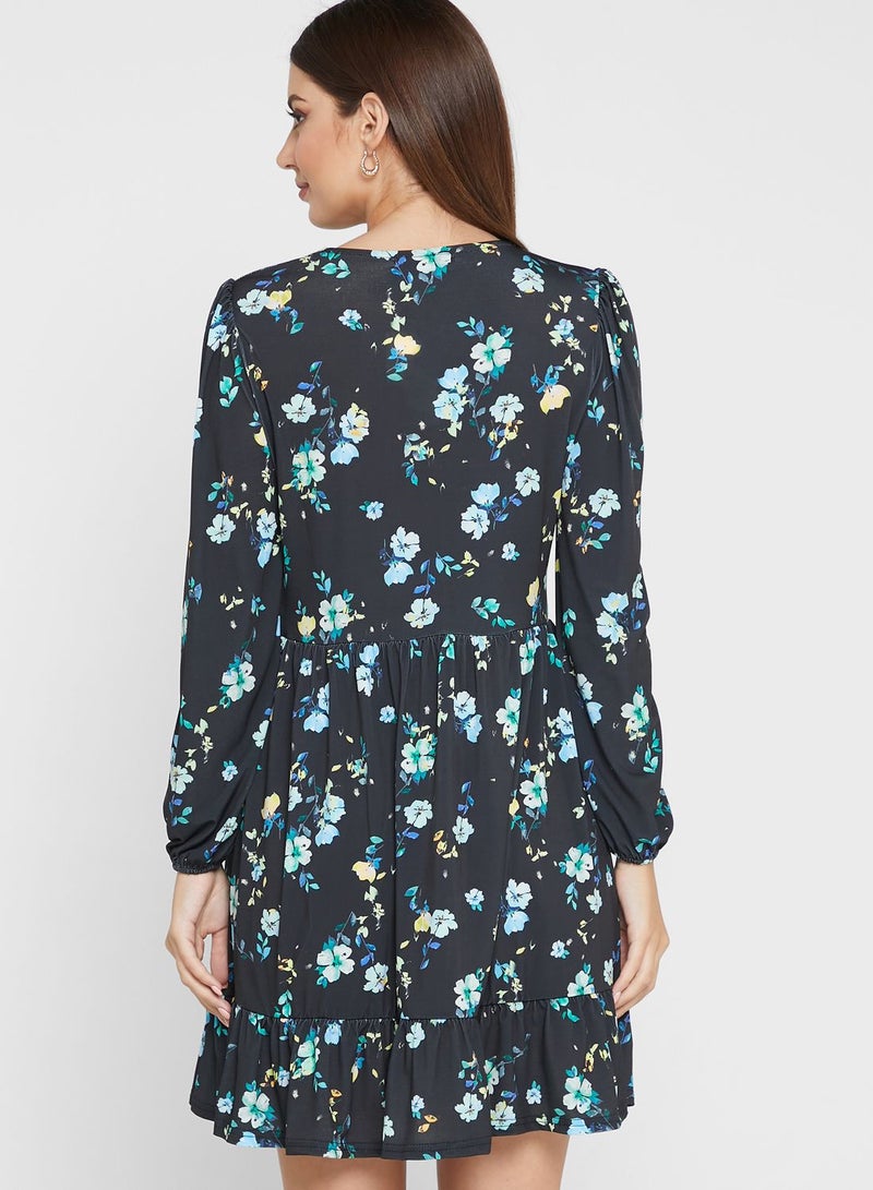 Oasis Floral Print Tiered Dress - Image 2