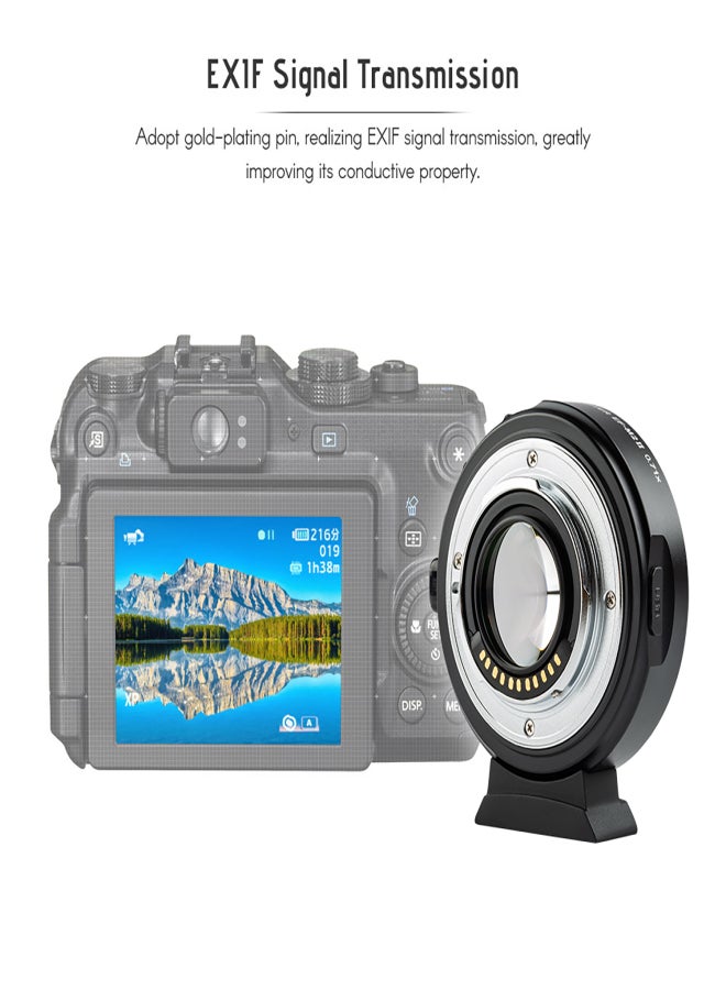 فيلتروكس محول عدسة Viltrox EF-M2II للتركيز التلقائي 0.71X لعدسات Canon EOS EF إلى كاميرات Micro Four Thirds (MFT، M4/3) - Image 4