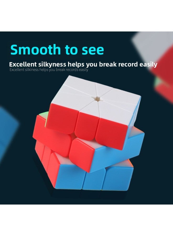 Master Magnetic Mr. Sq1 Rubik's Cube Magnetic Sq2 Mirror Sq-1 Magnetic Positioning Special-shaped Rubik's Cube Children's Educational Toys-Color:Master Magnetic Sq1 [color]]  - Image 5