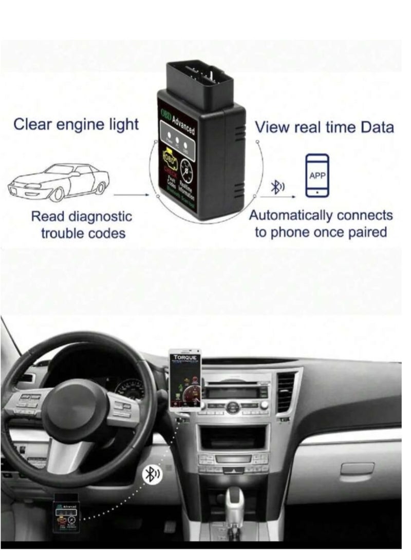 Tool That Scans Cars and Performs OBD2 Elm327  Testing Without the Need for a Car Expert to Detect Errors and Scan the Machine Tag