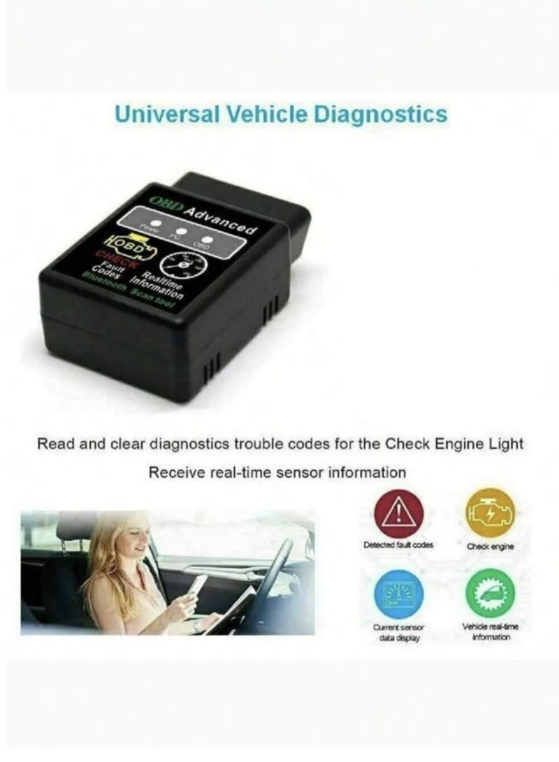 Tool That Scans Cars and Performs OBD2 Elm327  Testing Without the Need for a Car Expert to Detect Errors and Scan the Machine Tag