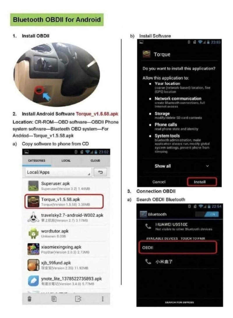 Tool That Scans Cars and Performs OBD2 Elm327  Testing Without the Need for a Car Expert to Detect Errors and Scan the Machine Tag