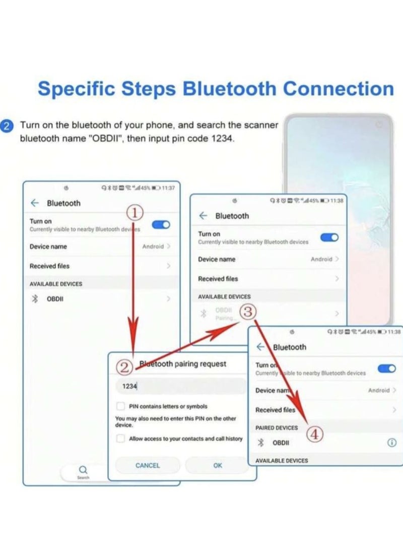 Tool That Scans Cars and Performs OBD2 Elm327  Testing Without the Need for a Car Expert to Detect Errors and Scan the Machine Tag