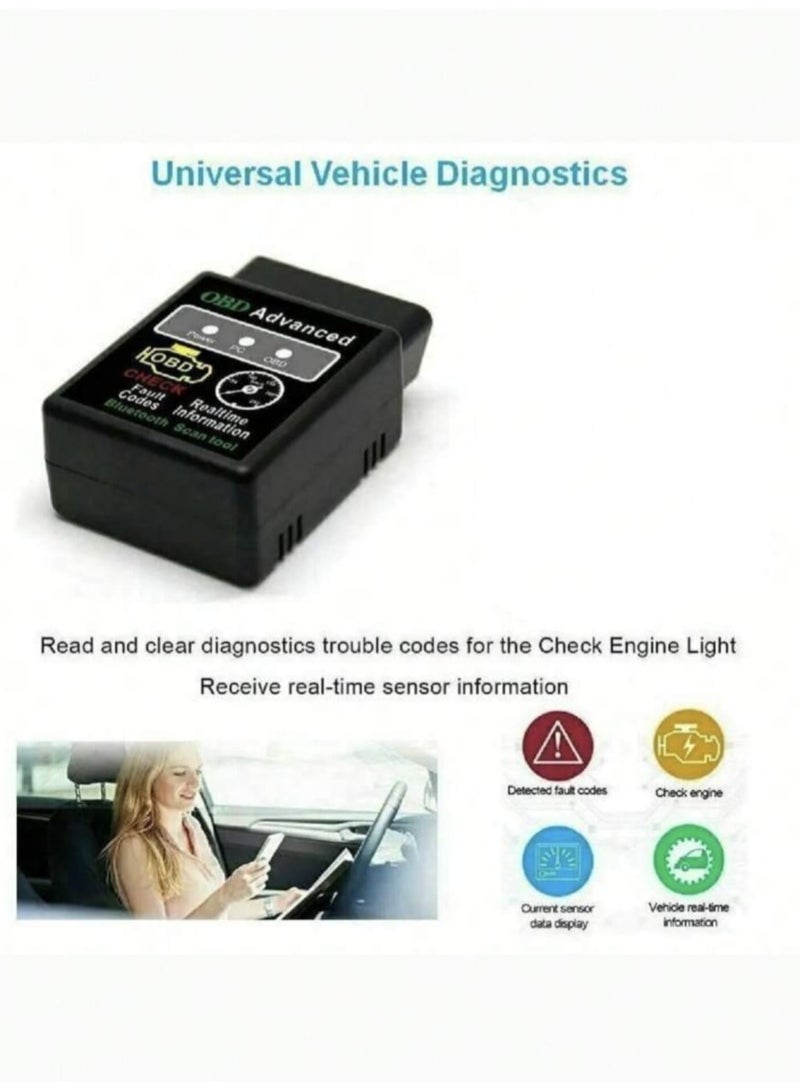 Tool That Scans Cars and Performs OBD2 Elm327  Testing Without the Need for a Car Expert to Detect Errors and Scan the Machine Tag