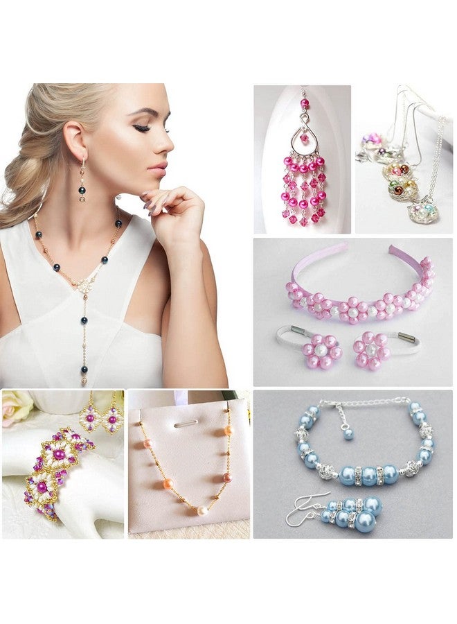 Caffox Pearl Beads For Jewelry Making Caffox 1680Pcs Round Glass Pearls Beads With Holes For Making Earring Necklaces Bracelets And Jewelry Diy Craft - Image 3