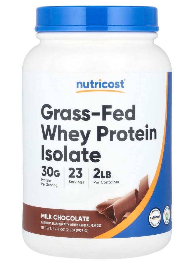 Nutricost Grass-Fed Whey Protein Isolate Milk Chocolate 2 lb (907 g)