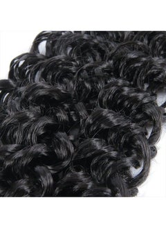 YXCHERISHAIR ضفائر شعر كروشيه صناعية عميقة بطول 18 بوصة، ضفائر كروشيه بوهيمية، وصلات شعر مضفرة سوداء طبيعية عميقة (5 عبوات، 1B)  - Image 5