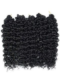 YXCHERISHAIR ضفائر شعر كروشيه صناعية عميقة بطول 18 بوصة، ضفائر كروشيه بوهيمية، وصلات شعر مضفرة سوداء طبيعية عميقة (5 عبوات، 1B)  - Image 4