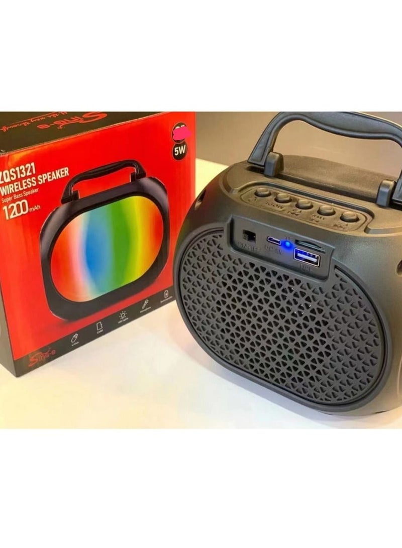 ZQS1441 وصل حديثًا مكبر صوت لاسلكي 4 بوصة مكبر صوت صغير صغير لطيف TWS مضخم صوت مع أضواء مبهرة - Image 3