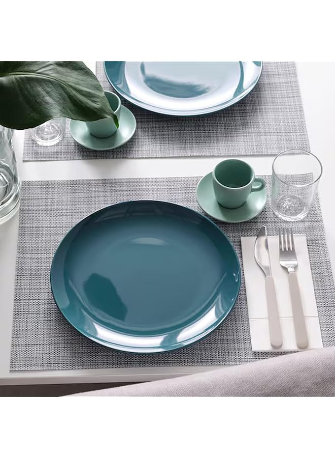 إيروريكس أطباق أنيقة لامعة باللون الفيروزي الداكن - طقم أطباق عشاء سيراميك مقاس 26 سم - أدوات مائدة عصرية أنيقة - متينة وآمنة للاستخدام في غسالة الأطباق - مجموعة من 4 أطباق لتناول الطعام اليومي أو المناسبات الخاصة - Image 2