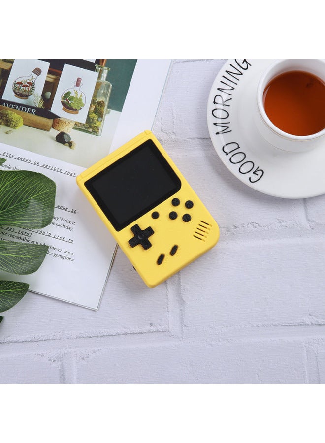 500-in-one Classic Mini Handheld Children Student Nostalgic Toy Hot Macaron Handheld Game Machine-Product Color:Singles Without Handle-Model:【Macaron Yellow】 500-in-one Game Machine - Image 1
