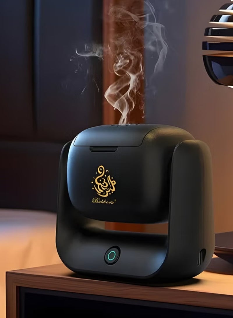 Bukhoor مبخرة عصرية قابلة للدوران، سعة بطارية 1500 مللي أمبير، منفذ شحن نوع-C، درجة حرارة تسخين 700 °م، احتراق فردي لمدة 2 دقيقة، دوران 90°، مؤشر LED - Image 3