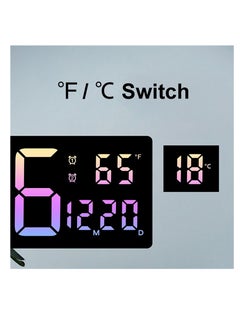 ARNOTEC Digital Wall Clock Large Display, 16.2 Inch Large Wall Clocks, Modern LED Digital Clock with Remote Control for Living Room Decor, Automatic Brightness Dimmer Big Clock with Date Week Temperature  - Image 5