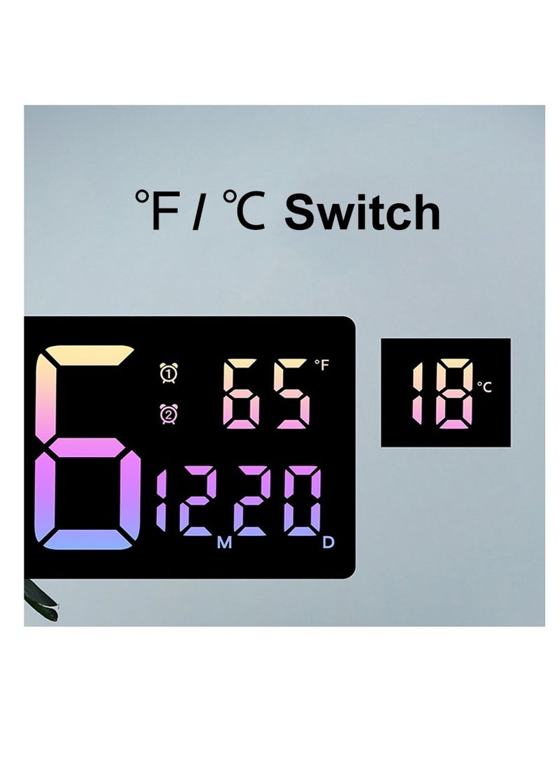 ARNOTEC - Digital Wall Clock Large Display, 16.2 Inch Large Wall Clocks, Modern LED Digital Clock with Remote Control for Living Room Decor, Automatic Brightness Dimmer Big Clock with Date Week Temperature - Image 1