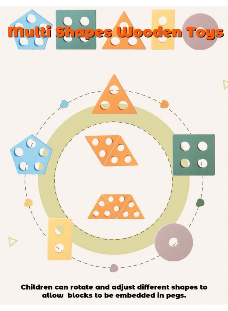 Wooden Geometric Shape Sorting Toy - Image 5