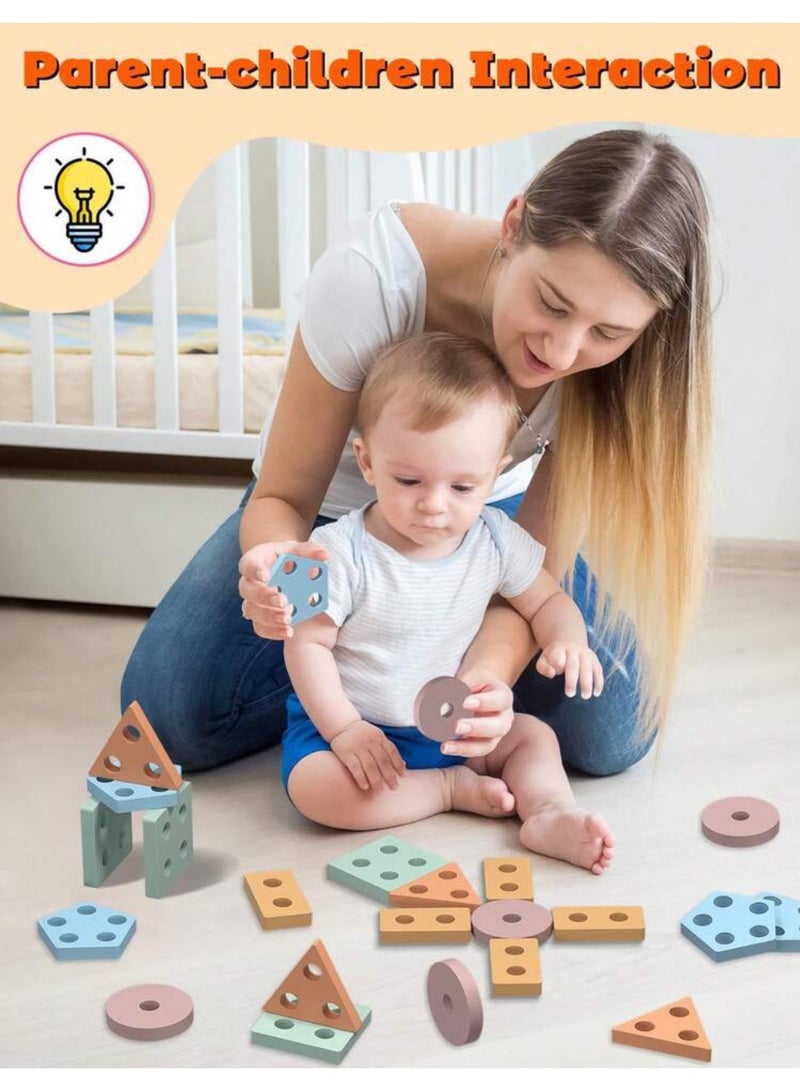 Wooden Geometric Shape Sorting Toy - Image 3
