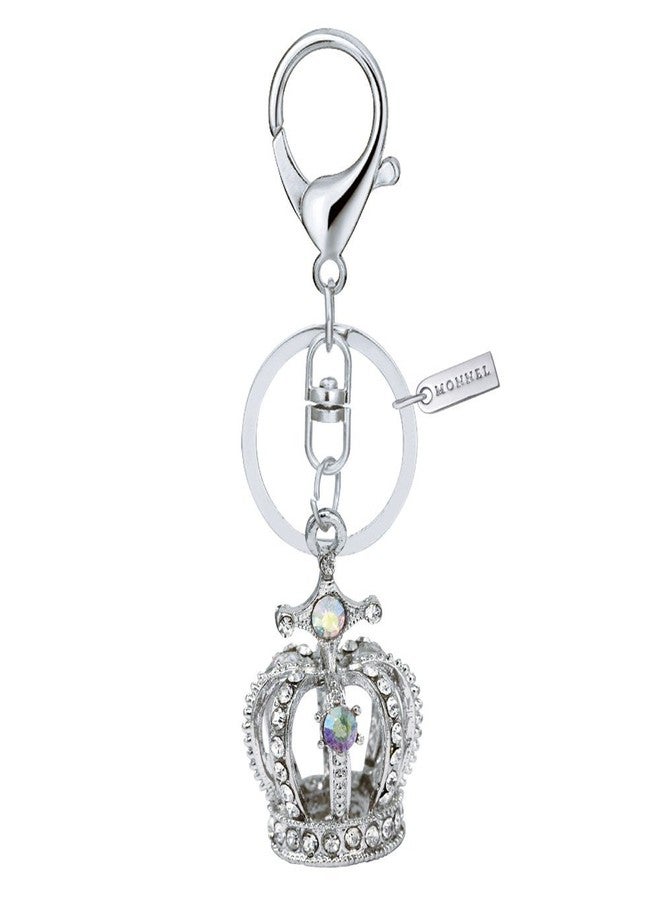 Monnel Bling Crystal 3D Crown Design Keychain Key Ring with Pouch Bag MZ850-1 - Image 1