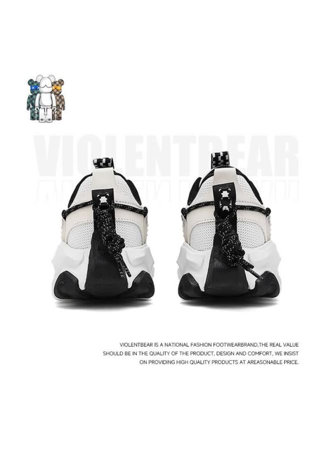 Violentbear Men's Sports Shoes Spring Summer Breathable Mesh Dad Sneakers Non-slip Couple Shoes Panda Color Size 36 - Image 2