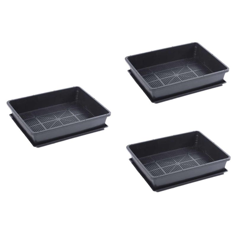 Thickened Plastic Nursery Pots And Trays Set For Seedling Propagation Black - Image 2