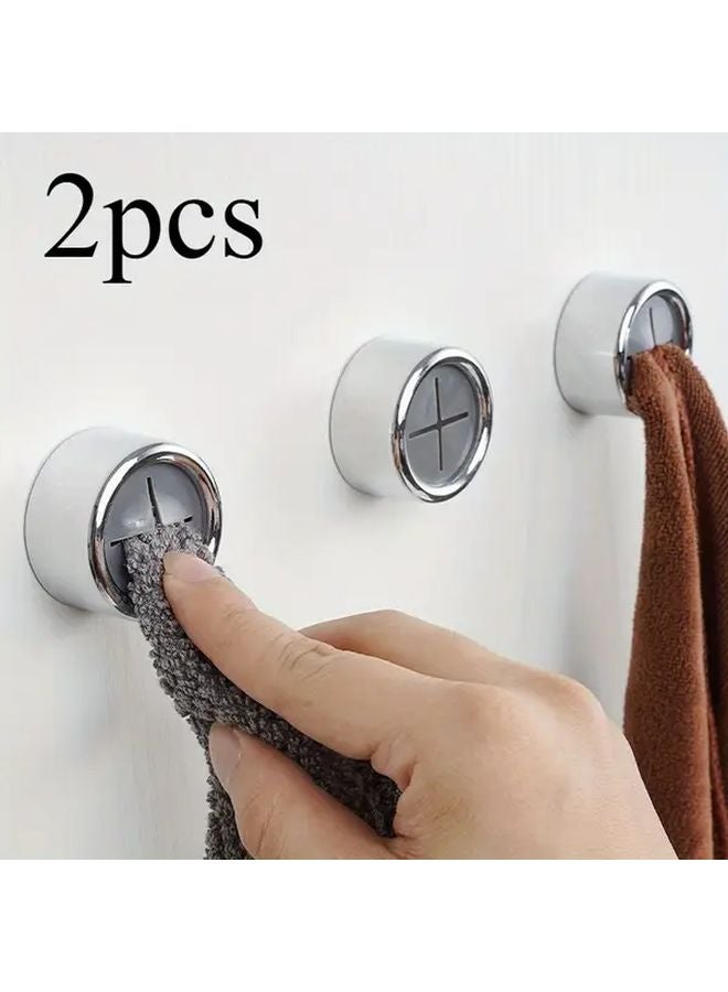 2 Pcs Storage Hook Self Adhesive Wall Mounted For Kitchen Bathroom Cabinet - Image 1