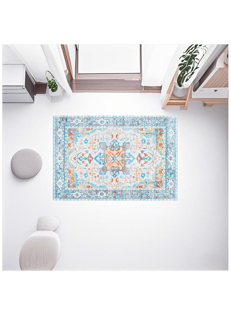 Anna 80*120cm Vintage Persian Style Living Room Carpet - Soft, Washable, Non-Slip, Stain Resistant, Easy to Maintain for Bedroom and Lounge - Image 5