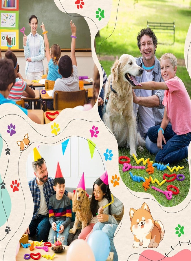 Skylety 16 Pack Paw Print Party Favors Paw Print Pop Tubes Sensory Toy for Kids Boys Girls Anxiety Colorful Pop Tubes Birthday Favors Classroom Rewards School Educational Learning Activity Supplies - Image 5