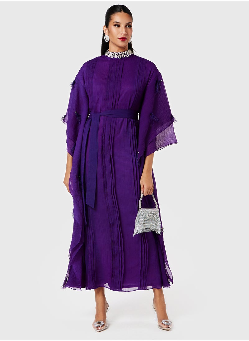 Threadz by Ajooni - Layered Sleeve Embellished Neck Kaftan - Image 1