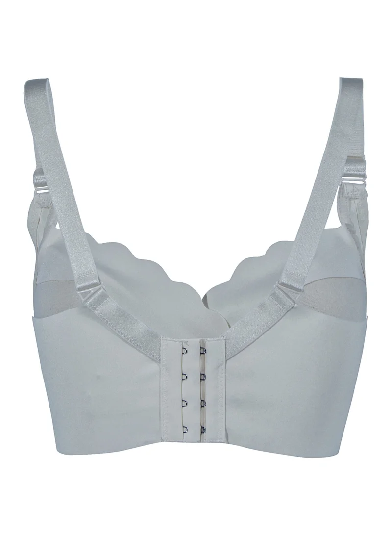 Okus Elegant Seamless Maternity And Nursing Bra - Light Grey - X Large