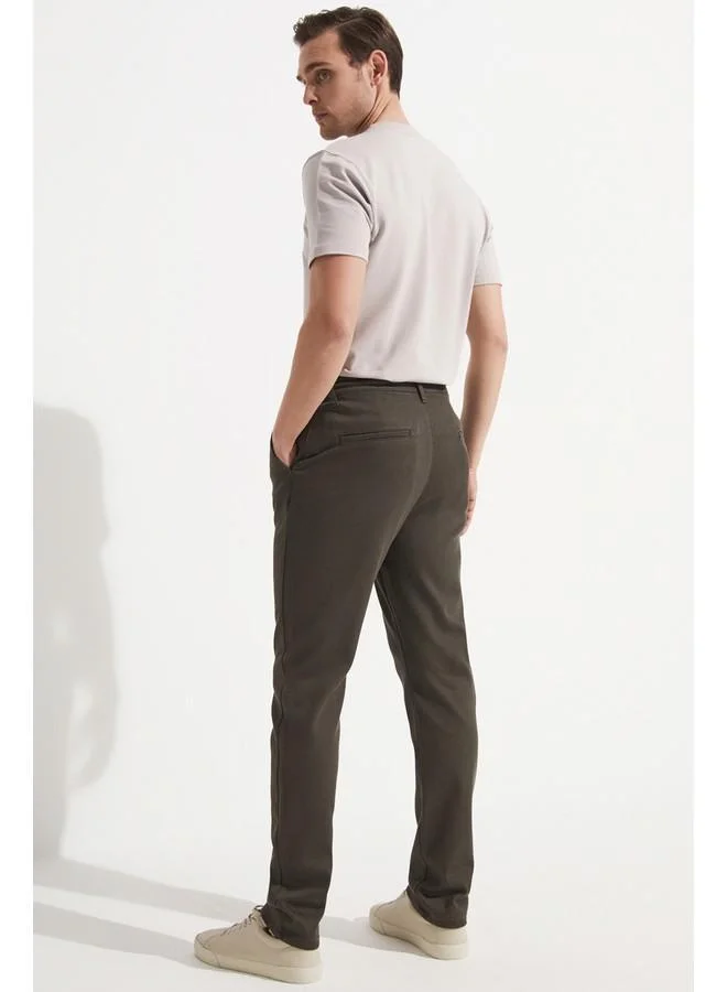 JUNE June Exclusive Men Regular Fit Textured Trouser Khaki