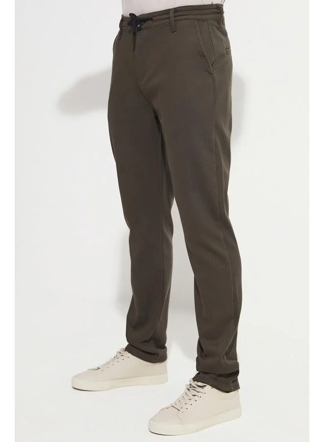 JUNE June Exclusive Men Regular Fit Textured Trouser Khaki