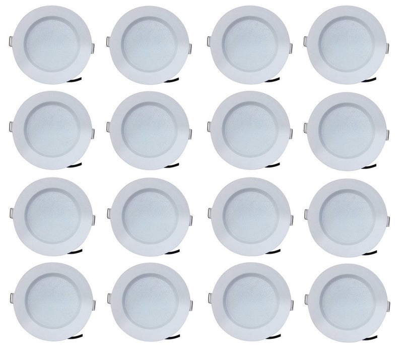 Bene BENE Blaze Virgin Plastic Round Ceiling Light Warm White Yellow 7w Pack of 16 Pcs  - Image 1