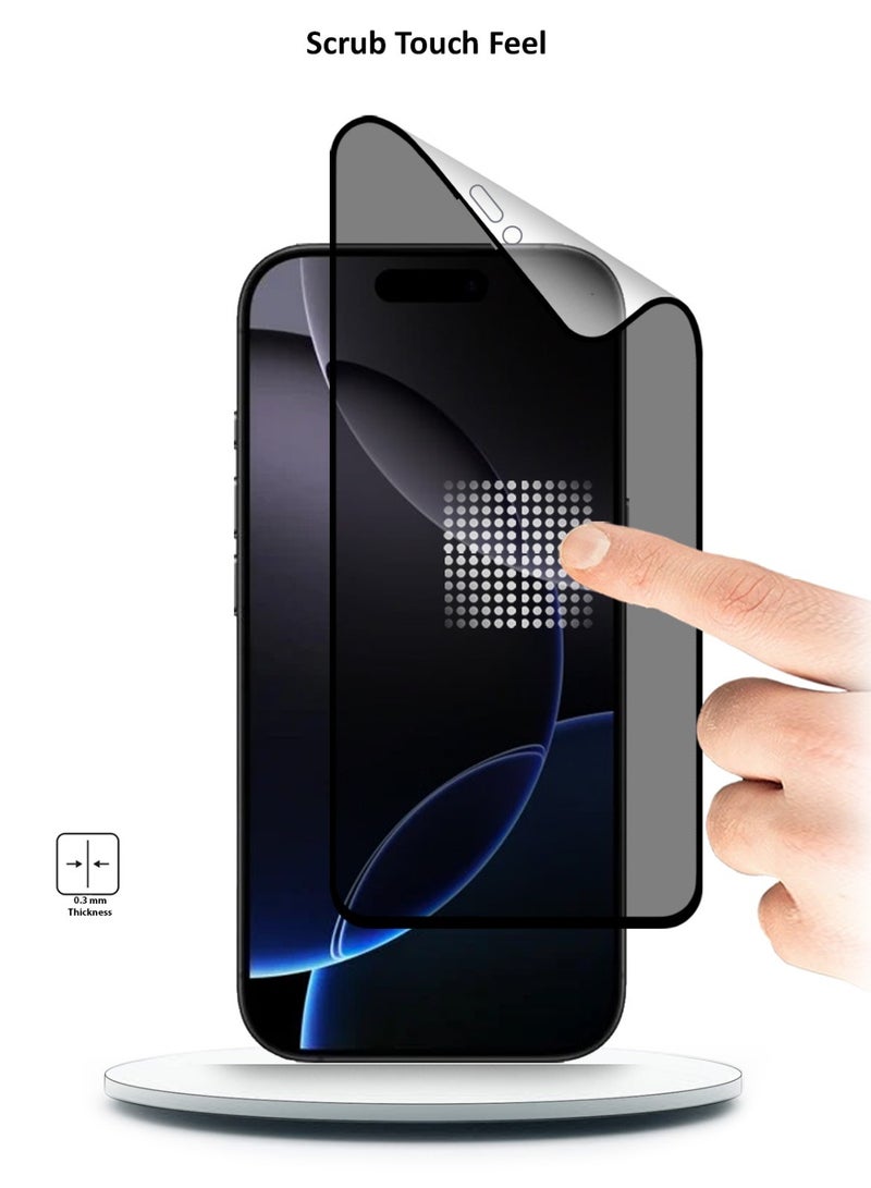 S-TOP Apple iPhone 16 Pro Full Cover Matte Ceramic Privacy Screen Protector - Explosion-Proof, Anti-Bubble, Anti-Fingerprint - Image 3