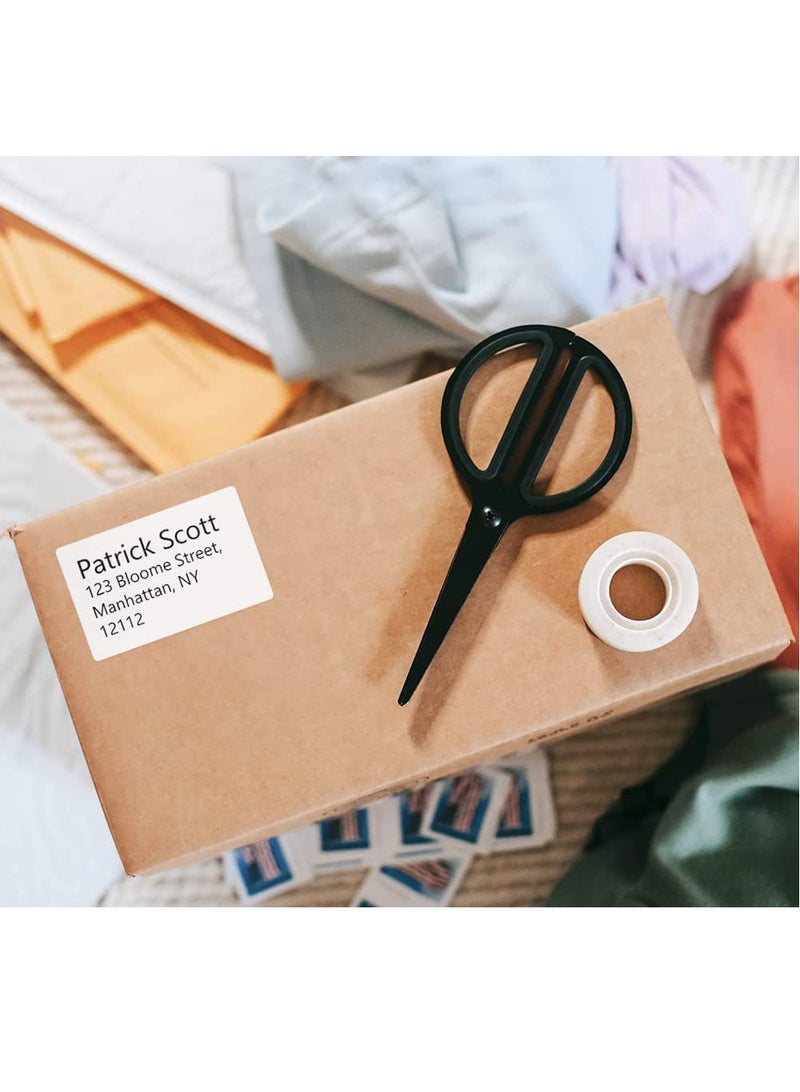 فوميمو 3 لفات ورق ملصقات مربع ذاتي اللصق متعدد الاغراض مقاس 30×50 ملم لطابعة ملصقات M110/M120/M200/M220/M221، للطباعة بالاسود على الابيض، 230 ملصق في اللفة، خلفية بيضاء - Image 5