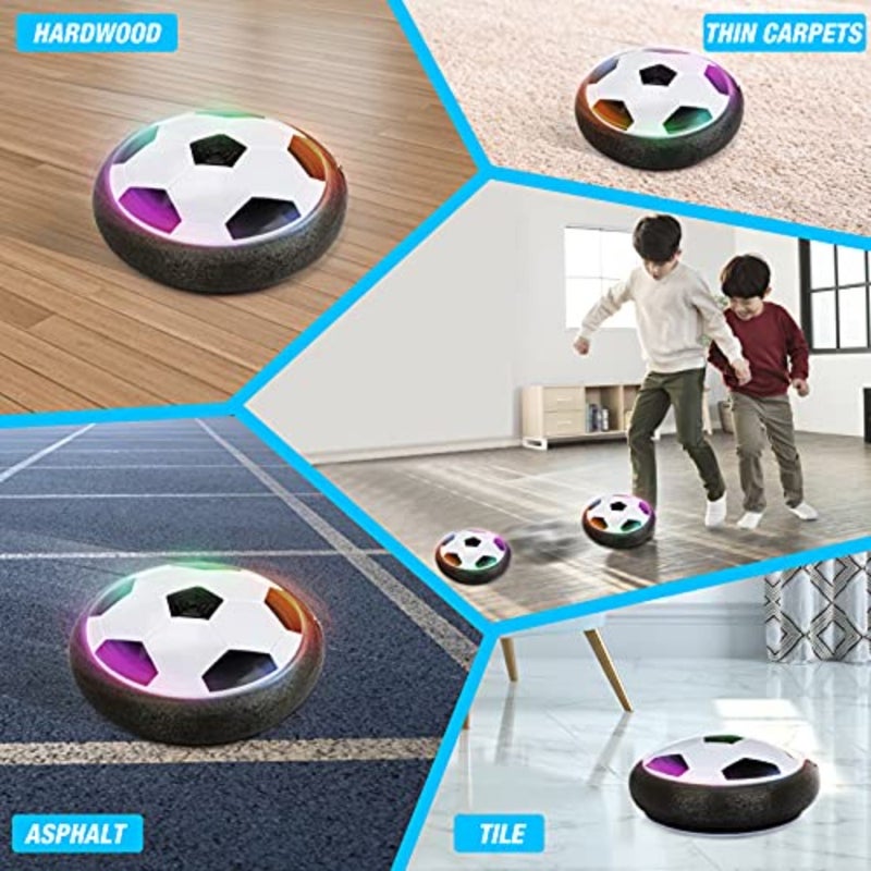 Boy Toys Hover Soccer Ball with 2 Goals, Indoor Soccer Gifts for Boys, LED Soccer Ball with Foam Bumper Inflatable Soccer Toys for 3 4 5 6 7 8 9 10+ Years Old Girls Boys - Image 5