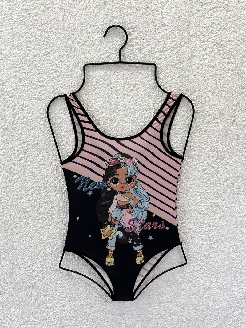 Rs Ramuni Girls Lol Doll Printed Swimsuit  - Image 1